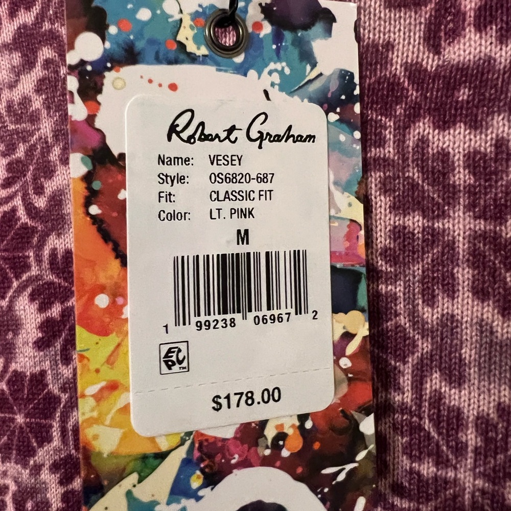 Robert Graham, short sleeve shirt, 100% cotton, never worn